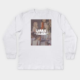 groovy aesthetic carrie fisher (perfect for your average Princess Leia organa stan) • star wars cast collection Kids Long Sleeve T-Shirt